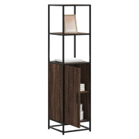 vidaXL Skříň highboard hnědý dub 35,5x35x139 cm kompozit a kov