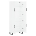 vidaXL Skříň highboard lesklá bílá 69,5 x 34 x 180 cm kompozitní dřevo