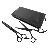 Olivia Garden SilkCut Matt Black Scissor Edition - limitovaná edice černých nůžek 5.75" a e