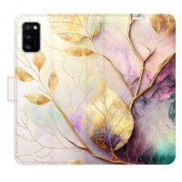 iSaprio flip pouzdro Gold Leaves 02 pro Samsung Galaxy A41