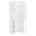 vidaXL Skříň highboard lesklá bílá 69,5 x 34 x 180 cm kompozitní dřevo