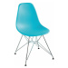 Jídelní židle na kovových nohách v mentolové barvě TK2019