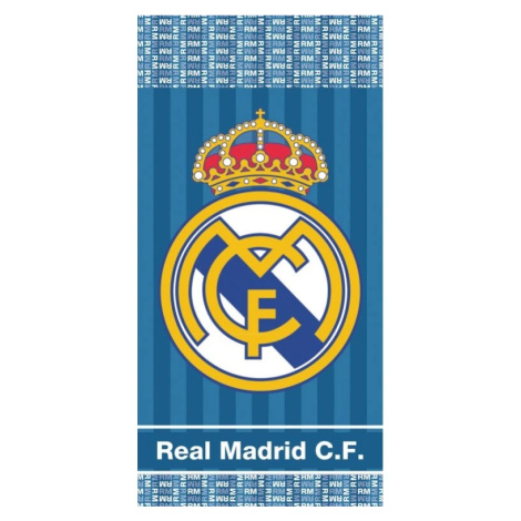 Carbotex Bavlněná froté osuška 70x140 cm - Real Madrid Blue Stripes