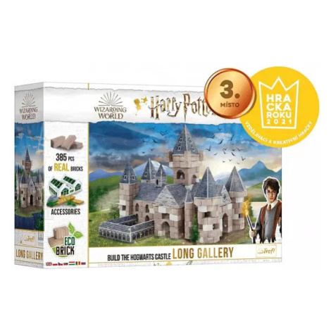 Stavějte z cihel Harry Potter - Dlouhá galerie stavebnice Brick Trick v krabici 40x27x9cm Trefl