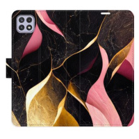 iSaprio flip pouzdro Gold Pink Marble 02 pro Samsung Galaxy A22 5G