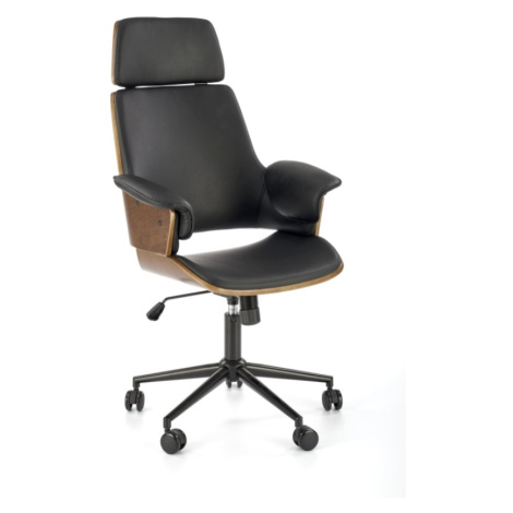 Kancelářská židle ASCALON, černá/ořech Halmar
