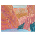 Ilustrace Pink rocks, Eleanor Baker, 40x30 cm