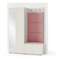 Předsíňová stěna BIANCO III  Varianta zrcadel: Se zrcadlem