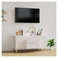 vidaXL TV skříňka bílá 102x44,5x50 cm kompozitní dřevo