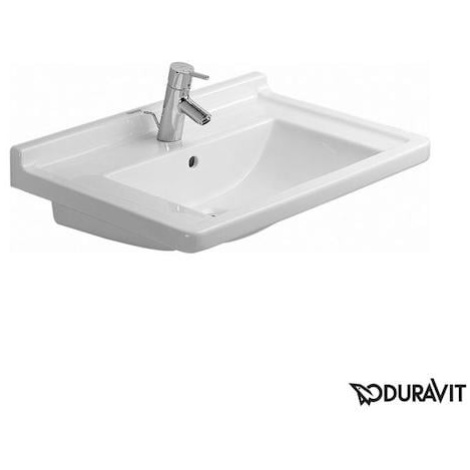 Umyvadlo Duravit Starck 3 70x49 cm otvor pro baterii, s přepade 0304700000