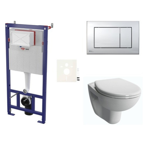 Cenově zvýhodněný závěsný WC set SAT do lehkých stěn / předstěnová montáž+ WC VitrA Normus SIKOS