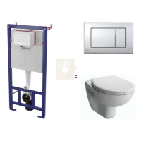 Cenově zvýhodněný závěsný WC set SAT do lehkých stěn / předstěnová montáž+ WC VitrA Normus SIKOS