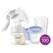 Philips AVENT Odsávačka mateřského mléka manuální + VIA 180 ml 5 ks