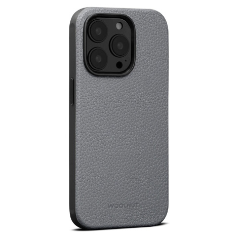 Woolnut kožený kryt pro iPhone 14 Pro Max šedý