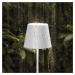 Sigor Nuindie mini LED dobíjecí stolní lampa, kulatá, USB-C, sněhově bílá