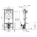ALCADRAIN Sádromodul předstěnový instalační systém s bílým/ chrom tlačítkem M1720-1 + WC LAUFEN 