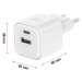 Swissten síťový adaptér GaN 1x USB-C 35W PD + 1x USB-A 27W QC bílý