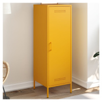 vidaXL Skříň highboard hořčicově žlutá 36 x 39 x 113 cm ocel