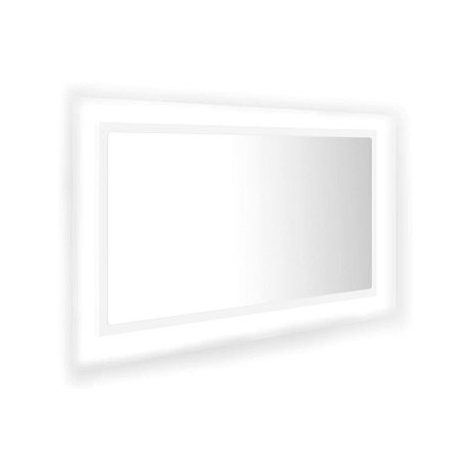 Shumee LED koupelnové zrcadlo bílé 80 × 8,5 × 37 cm akrylové