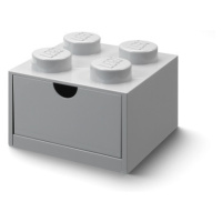 LEGO STORAGE - stolní box 4 se zásuvkou - šedá