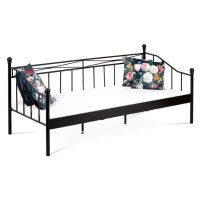 Kovová jednolůžková postel GRANNY 90x200 cm, černý mat