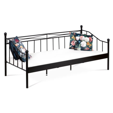 Kovová jednolůžková postel GRANNY 90x200 cm, černý mat Autronic