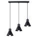 Černé závěsné svítidlo s kovovým stínidlem 45x14 cm Martina - Nice Lamps