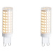 Set van 2 G9 dimbare LED lampen 5.5W 500 lm 3000K