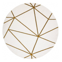Dywany Łuszczów Kusový koberec Emerald 1013 cream and gold kruh - 160x160 (průměr) kruh cm