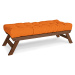 MarLiving Lavice BREEZIO 03 140 cm z masivu/oranžová