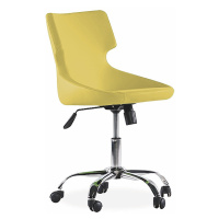 Otočná židle na kolečkách colorato - žlutá
