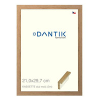 DANTIK rámeček 21 × 29,7, KASSETTE dub malý sklo čiré