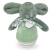 Plyšový zajíček Musical Night Light Sage Green Doudou et Compagnie s hudbou bílým šumem a světle