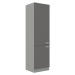 AVERNA, skříňka vysoká na vestavnou lednici 60 LO-210 2F, korpus: platinově šedá, dvířka: šedý l