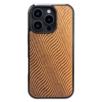 Dřevěné Pouzdro Bewood pro iPhone 16 Pro Vlny Merbau