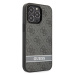 Zadní kryt Guess PU 4G Stripe pro Apple iPhone 13, šedá