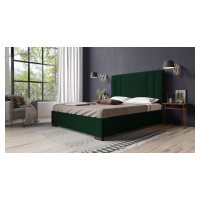 Eka Čalouněná postel Berry - Riviera 180x200 cm Barva látky Riviera: Zelená (38), Úložný prostor
