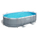 Nadzemní bazén oválný Power Steel, kartušová filtrace, schůdky, plachta, 4,88m x 3,05m x 1,07m