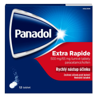 Panadol Extra Rapide 500mg/65mg, šumivé tablety na bolest a snížení horečky 12 tabl