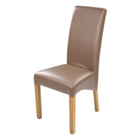 Jídelní židle FOXI III dub olejovaný/textilní kůže cappuccino