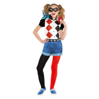 Amscan Detský kostým - Čierno-červená Harley Quinn Velikost - děti: 8 - 10 let