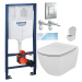 Rapid SL pro závěsné WC 38528SET s chromovou deskou + WC Ideal Standard Tesi se sedátkem SoftClo