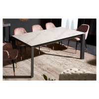 LuxD Roztahovací jídelní stůl Narissara X7 180-240 cm bílý - vzor mramor
