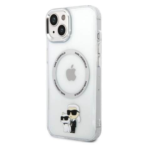 Pouzdro Karl Lagerfeld MagSafe Kompatibilní IML Karl and Choupette NFT iPhone 14 Plus čiré