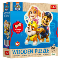 Trefl Dřevěné puzzle, 50 / 160 dílků (Tlapková patrola)