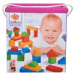 Dřevěné kostky barevné Coloured Wooden Blocks XL Baby Eichhorn extra velké 50 kusů velikost 40 m