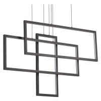 LED Závěsné svítidlo Ideal Lux FRAME SP RETTANGOLO NERO 269382 93W 9600lm 3000K IP20 103cm černé