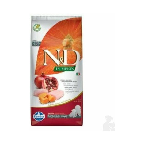 N&D Pumpkin DOG Puppy M/L Chicken & Pomegranate 12kg