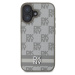 Zadní kryt DKNY PU Leather Checkered Pattern and Stripe pro Apple iPhone 16, béžová