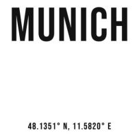 Ilustrace Munich simple coordinates, Finlay & Noa, 30 × 40 cm